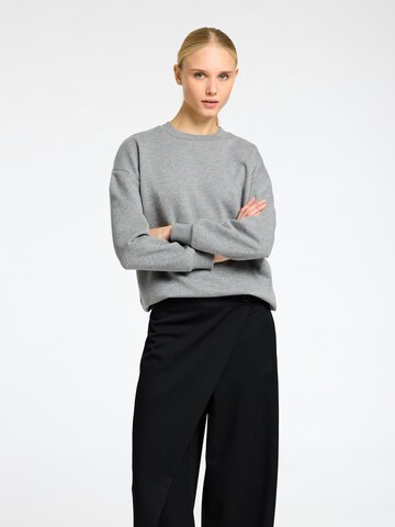 Sweat-shirt SELECTED FEMME en gris : devant