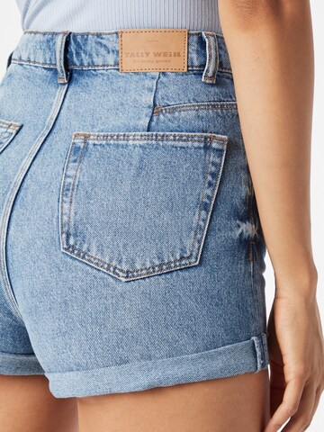 Tally Weijl Regular Pressveckade jeans 'SUSIE' i blå