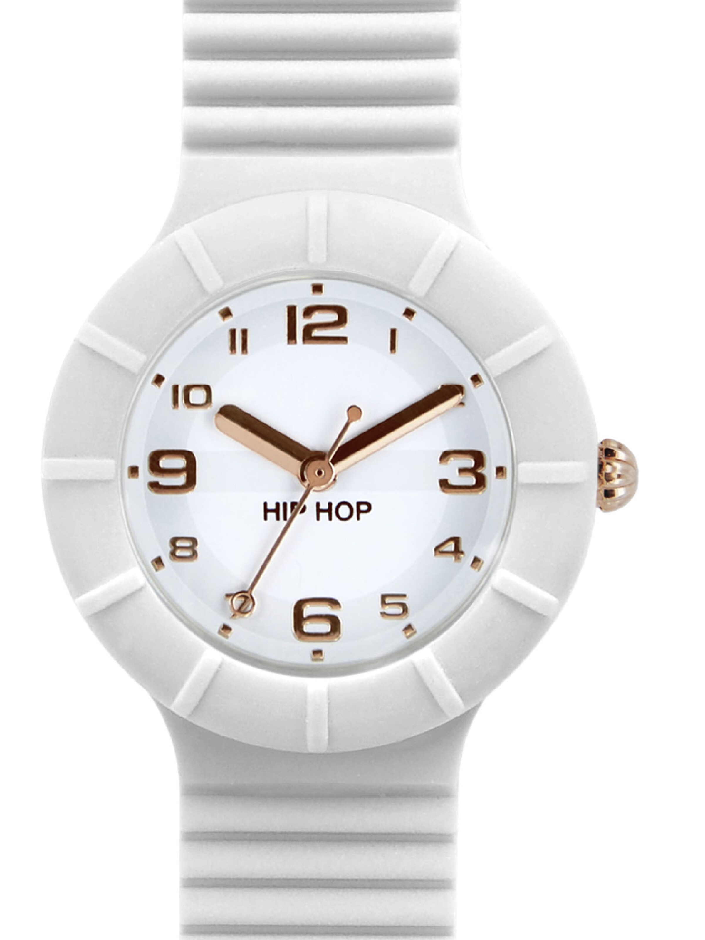 Hip Hop Uhr in Weiß: Vorderseite