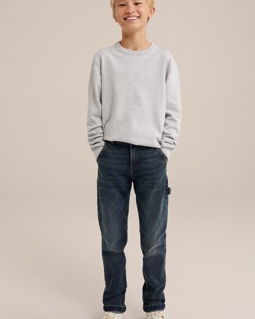 WE Fashion Пуловер в сиво