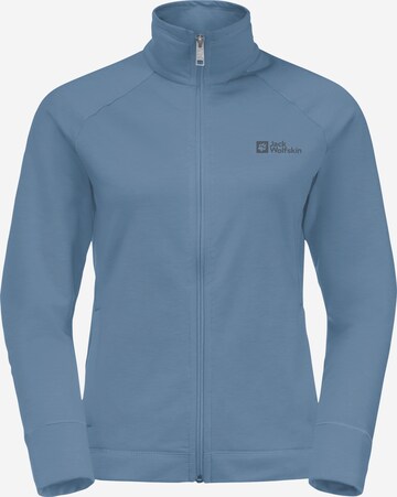 JACK WOLFSKIN Fleece Jacket in Blue: front