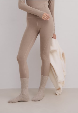 Regular Leggings Aim'n en beige : devant