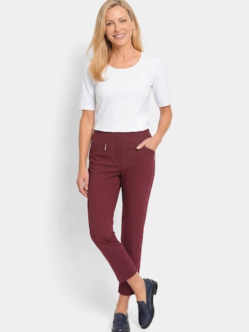 Goldner Slim fit Pants 'Louisa' in Purple