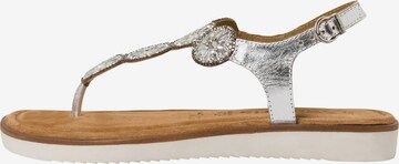 TAMARIS T-Bar Sandals in Silver