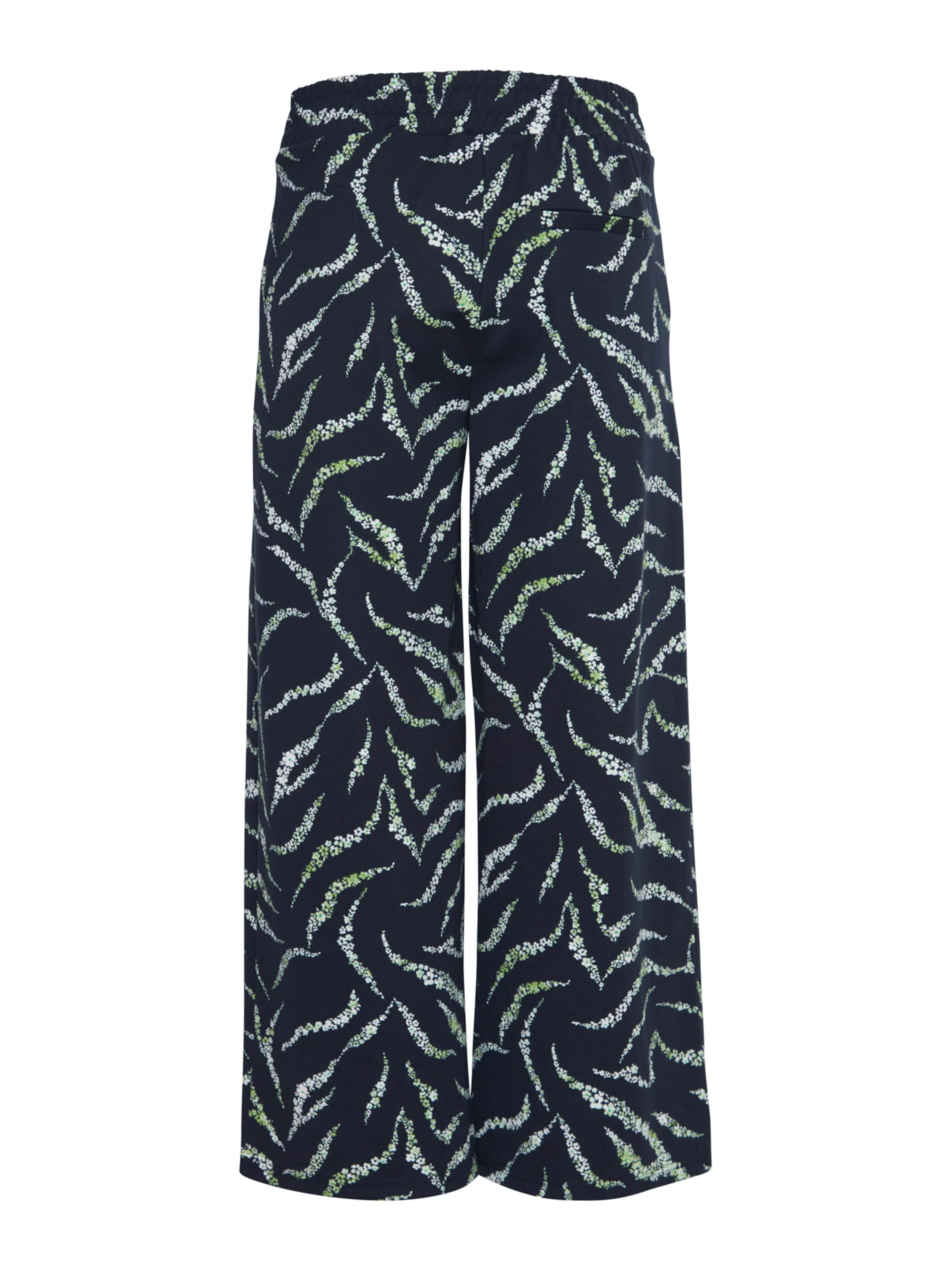 ICHI Wide Leg Hose 'IHKate' in Blau