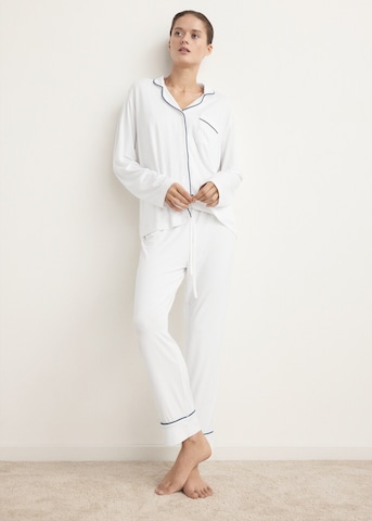 MANGO Pyjama 'Liz' in Weiß: Vorderseite