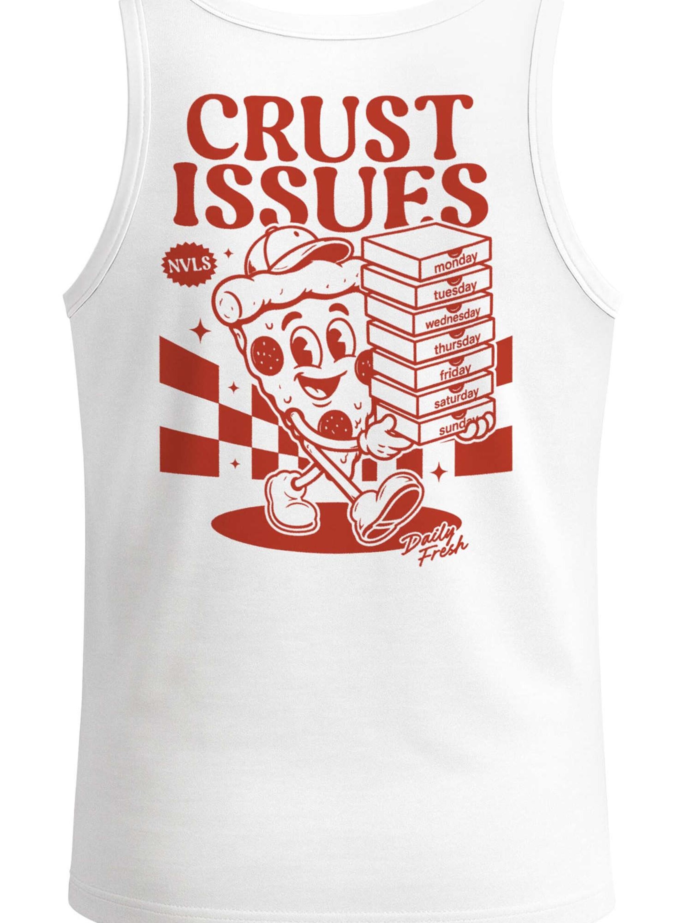 Neverless Shirt 'Crust Issues' in White: front