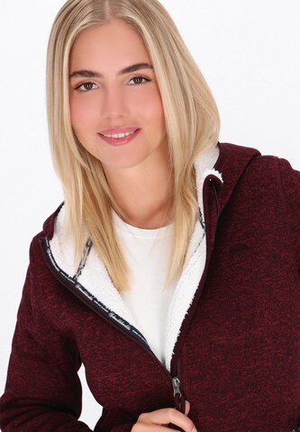 Schmuddelwedda Fleece jas in Rood