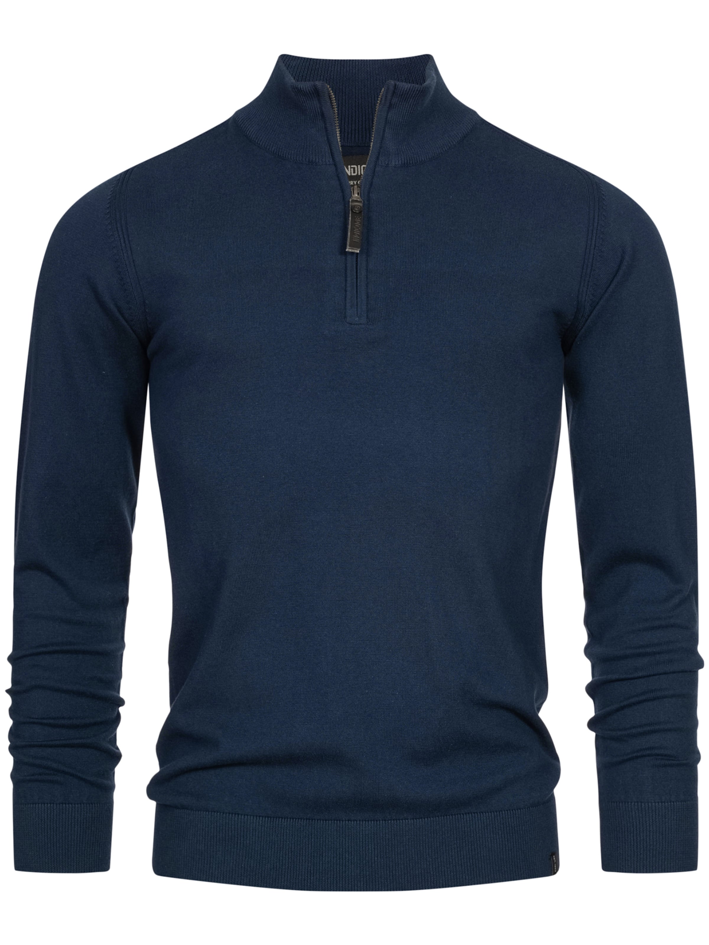 INDICODE JEANS Sweater ' Gore ' in Blue: front