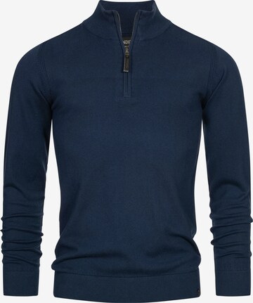 INDICODE JEANS Sweater ' Gore ' in Blue: front