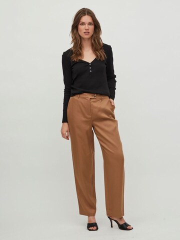 VILA Wide Leg Hose in Braun