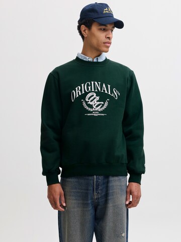 JACK & JONES - Sweatshirt 'JORFREDERIKSBERG' em verde: frente