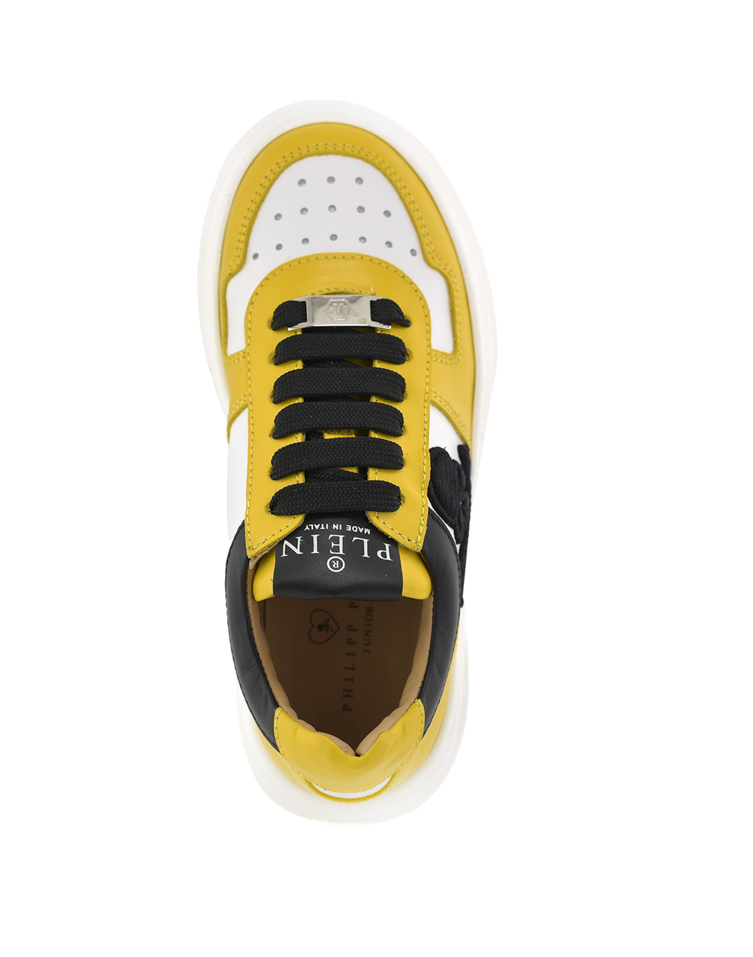 Philipp Plein - Sapatilhas ' Skull ' em amarelo