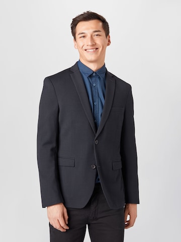 ESPRIT Regular fit Business-colbert in Blauw: voorkant