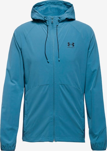 UNDER ARMOUR Sportjas 'Vibe' in Blauw: voorkant