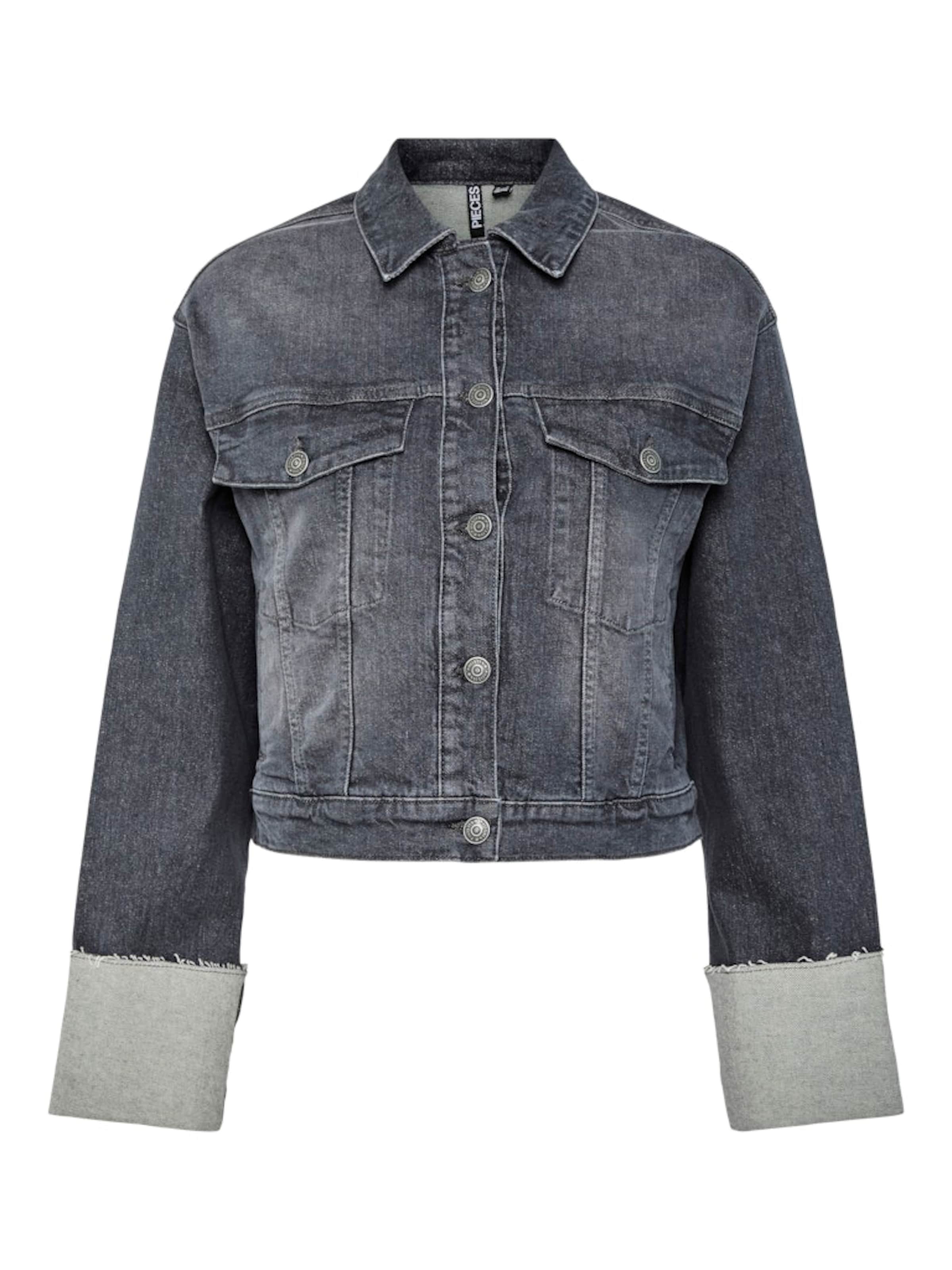 PIECES Kevad-sügisjope 'PCPil', värv hall: eest vaates