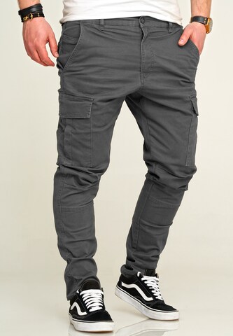 behype Regular Cargo Pants 'BHAZUNA' in Grey