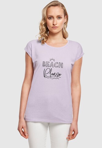 Merchcode Shirt 'Beach Please' in Purple: front
