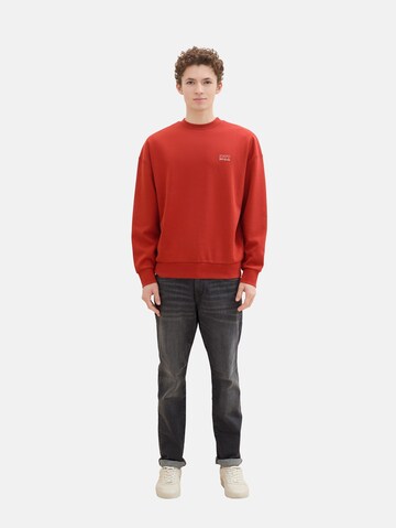 TOM TAILOR DENIM Sweatshirt in Red