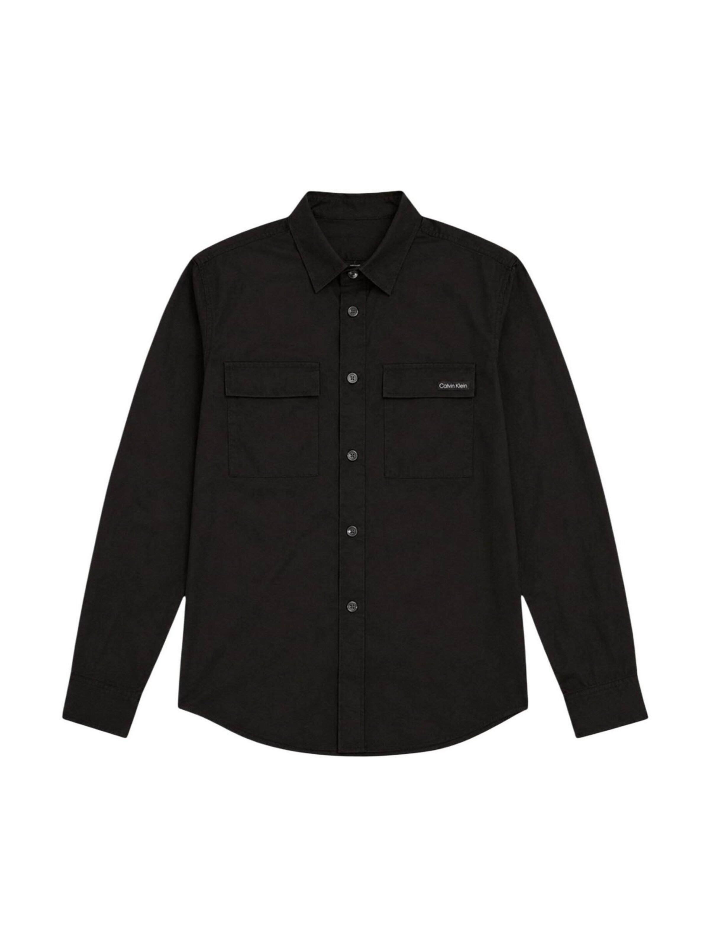 Calvin Klein Jeans Overhemd 'LV04RG117G' in M in de kleur Zwart, Productweergave