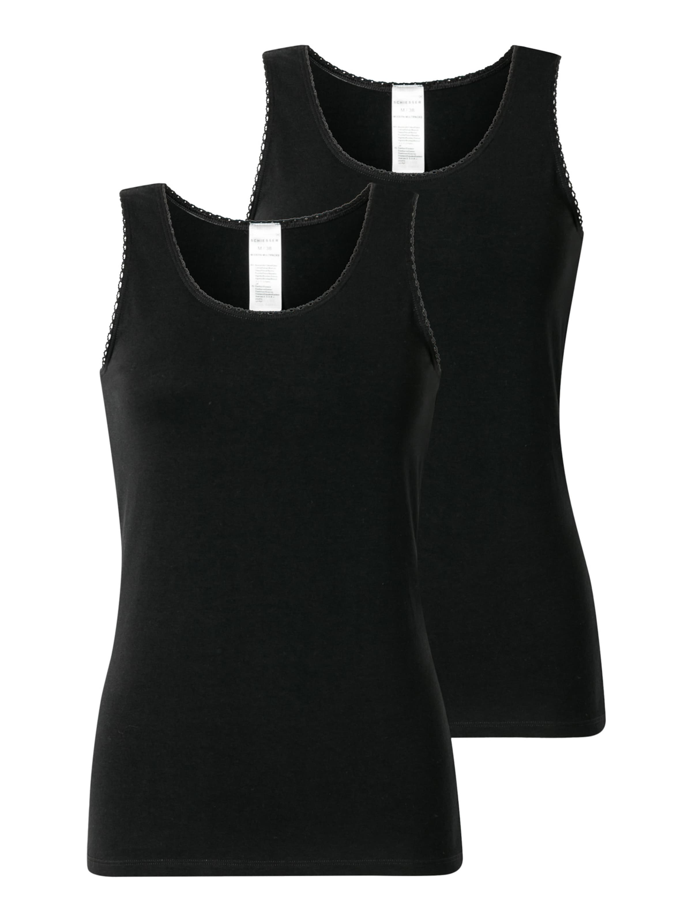 SCHIESSER Tílko 'Modern Multipacks' – černá: přední strana