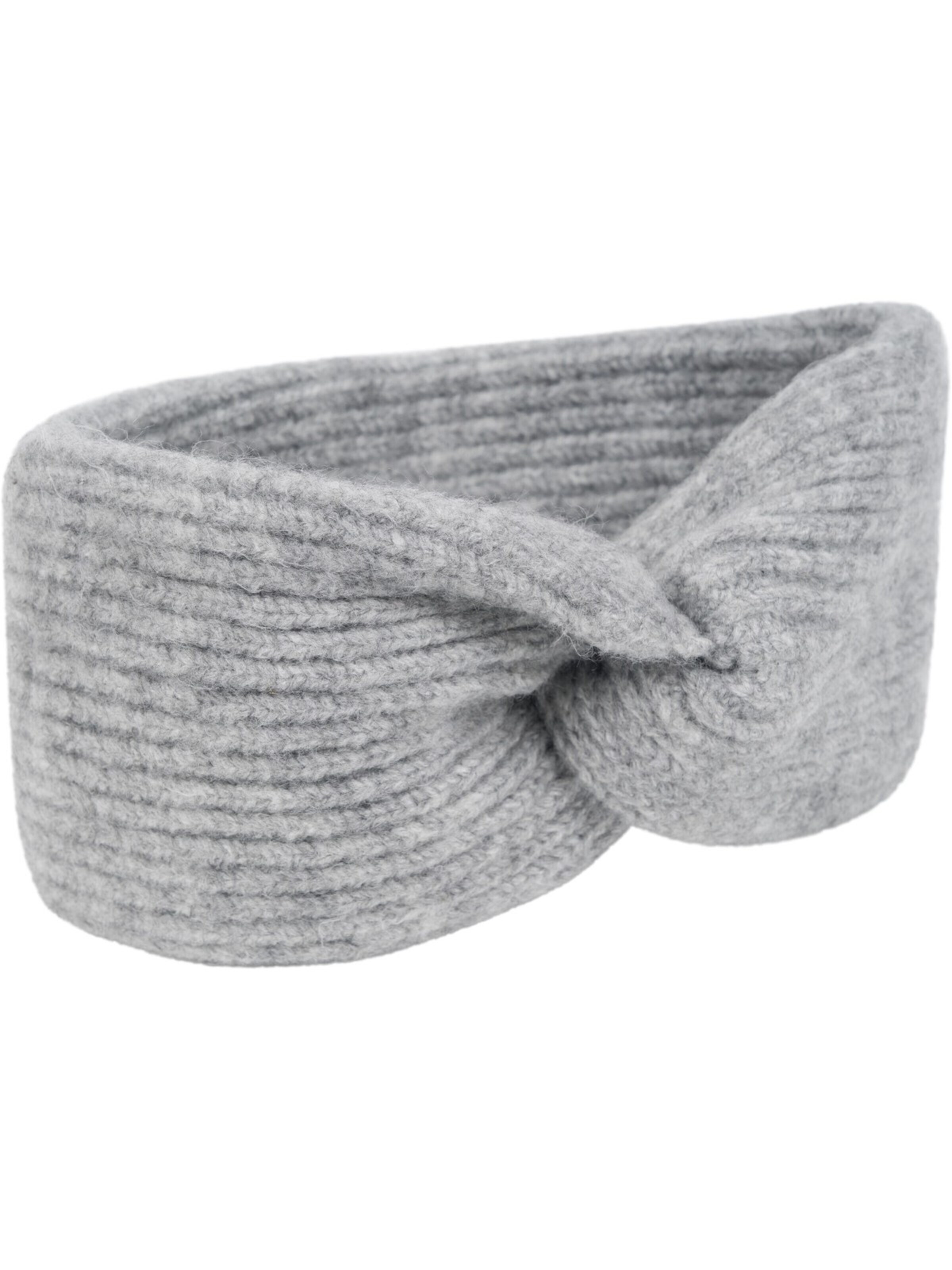 styleBREAKER Headband 'Strick Stirnband Rippenmuster Twist Knoten' in Grey