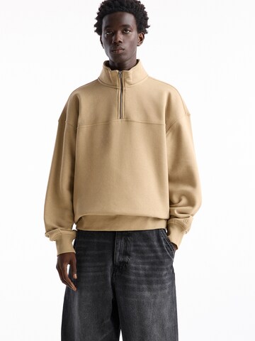 Pull&Bear Tréning póló - bézs: elől
