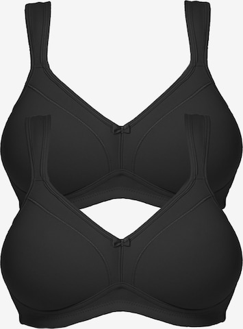 SUSA T-Shirt BH 'Topsy' in Schwarz: Vorderseite