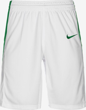 NIKE Workout Pants in White: front