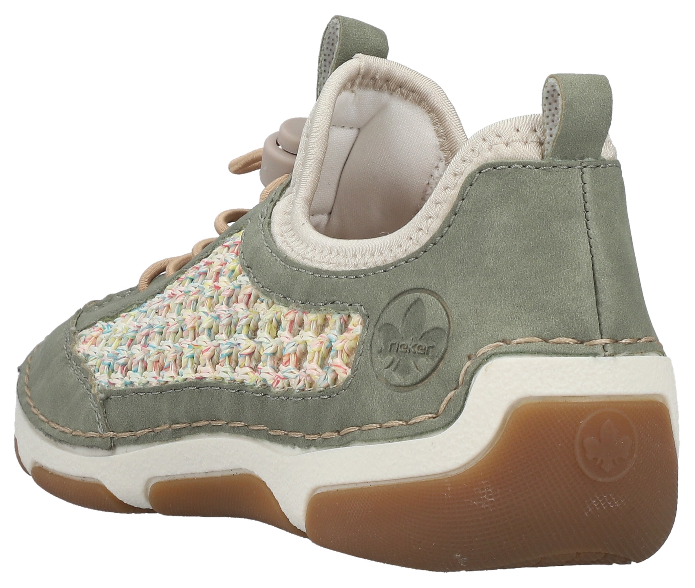 Chaussure de sport à lacets Rieker en vert