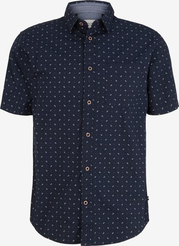 Coupe regular Chemise TOM TAILOR en bleu : devant