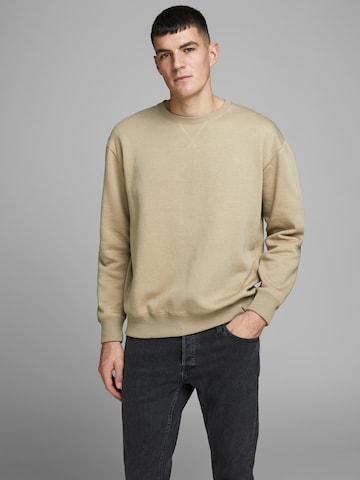 JACK & JONES Sweatshirt 'STAR' i beige: forside