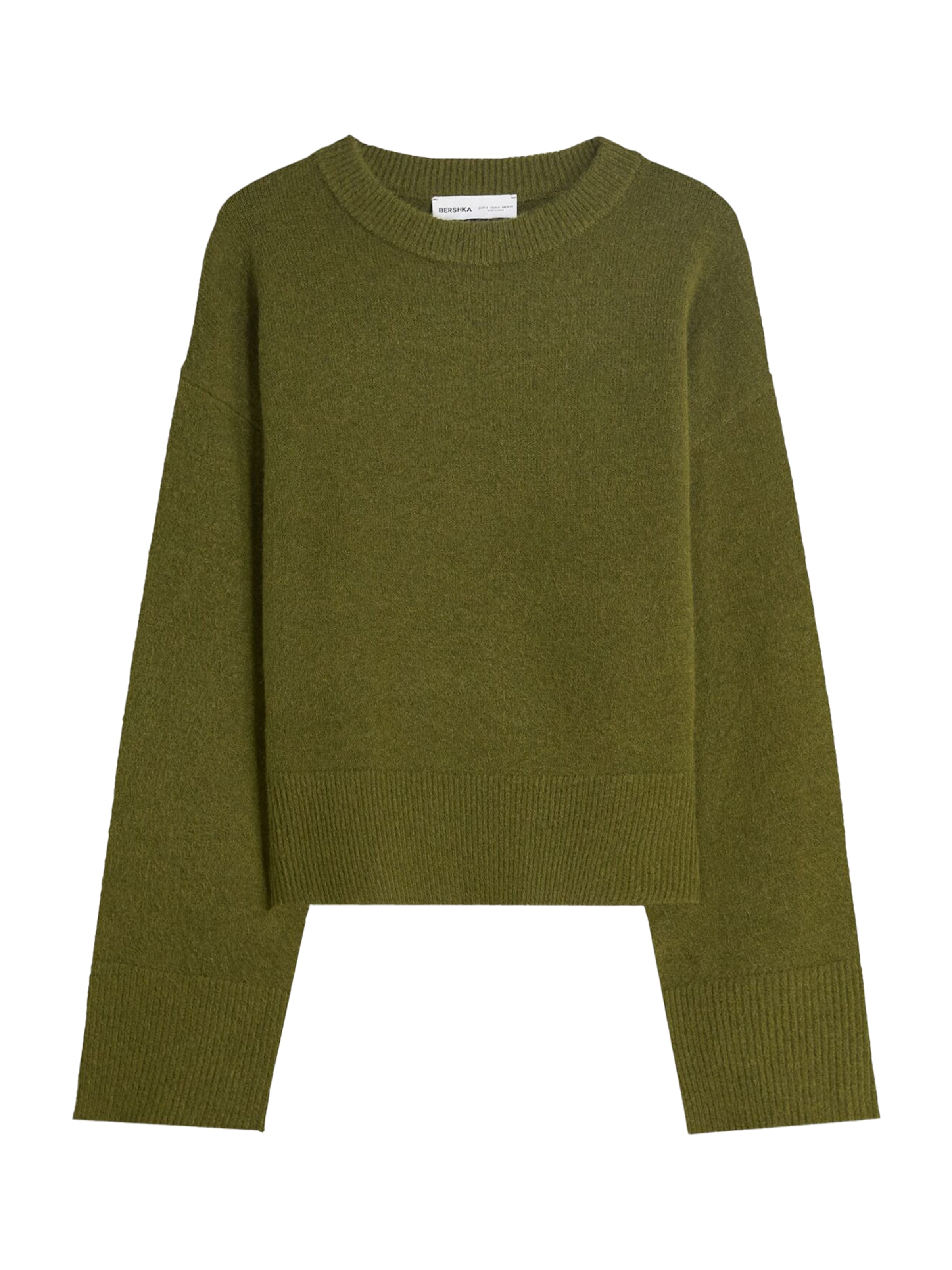 Bershka Sweater in Green: front