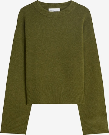 Bershka Пуловер в зелено: отпред