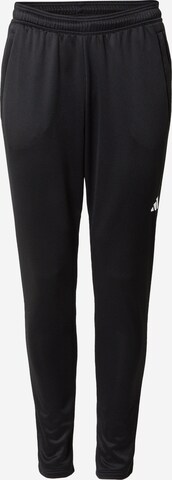 ADIDAS PERFORMANCE Tapered Workout Pants 'Train Essentials' in Black: front
