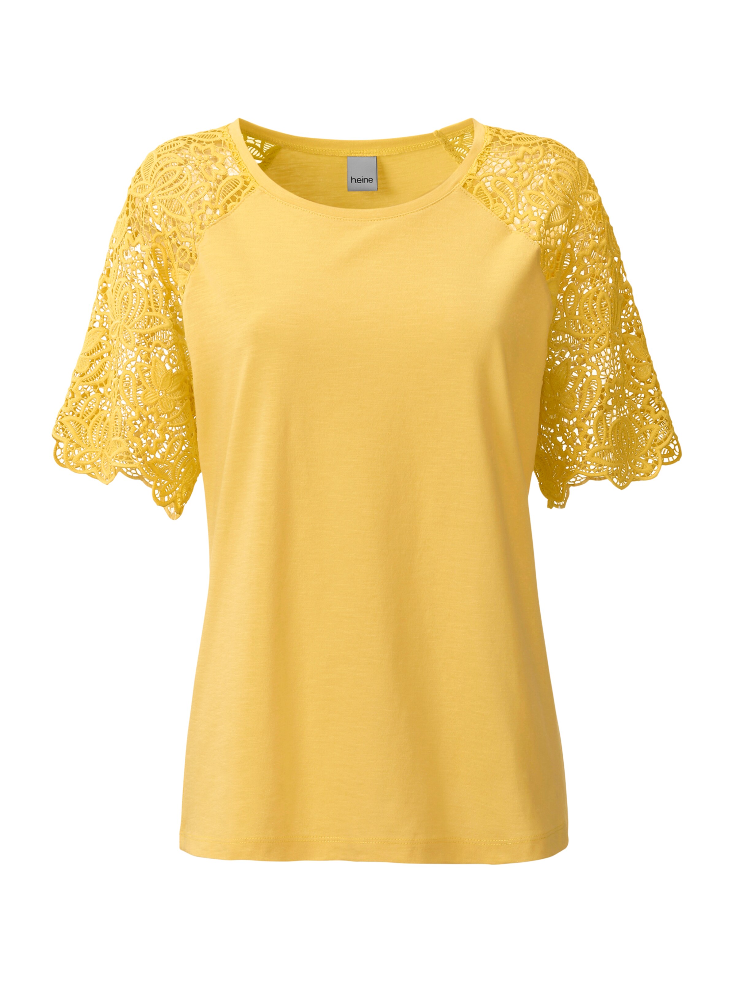 Tricou de la heine pe galben: față