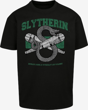 F4NT4STIC Shirt 'Harry Potter Slytherin' in Black: front