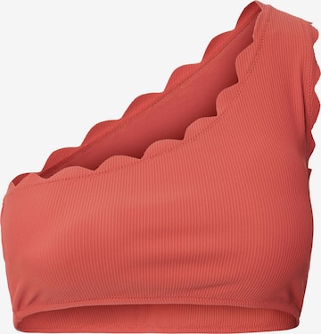 PIECES Bustier Bikinitop 'BOSSA' in Rot: predná strana