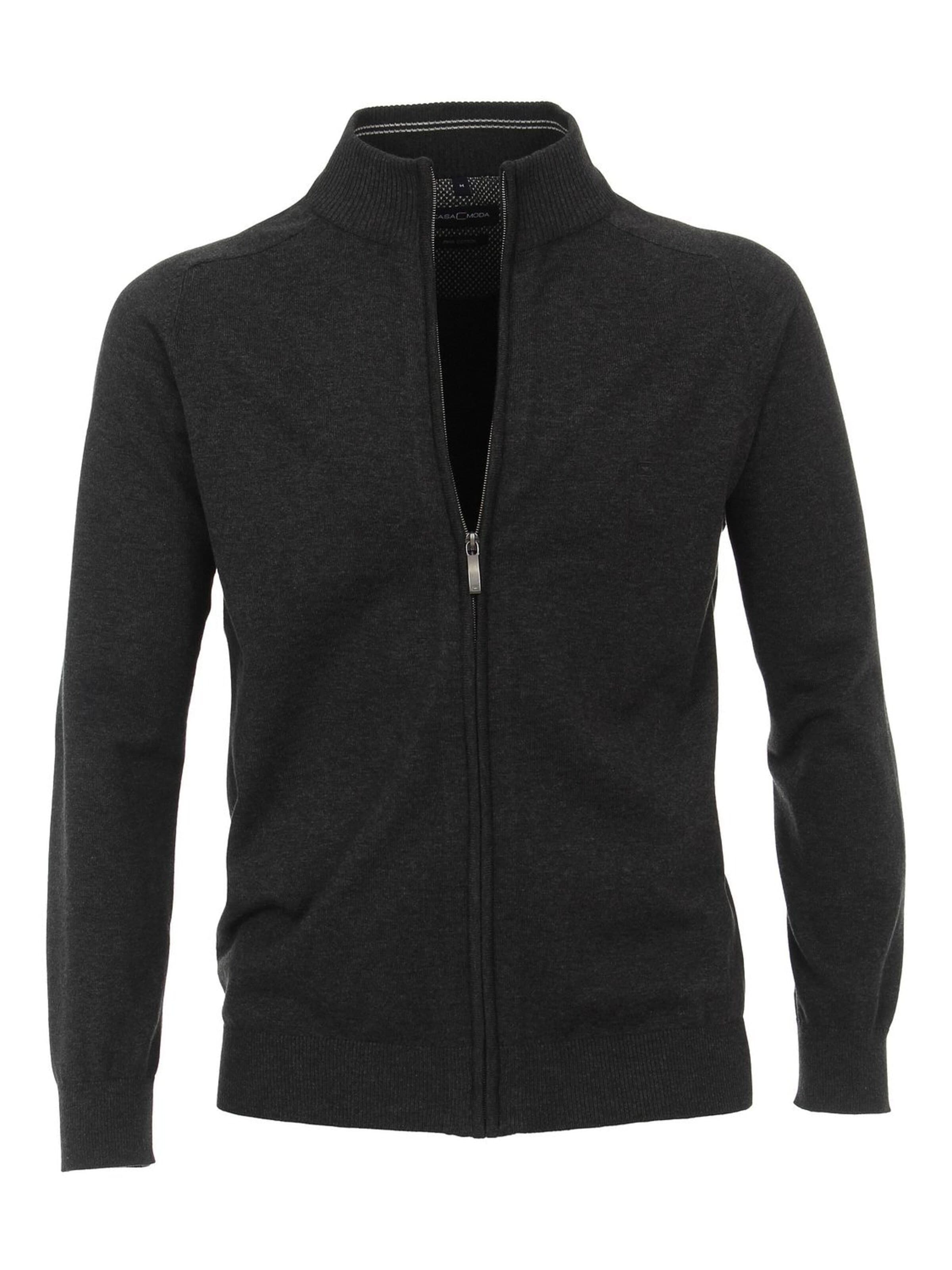 CASA MODA Gebreid vest in Grijs: voorkant