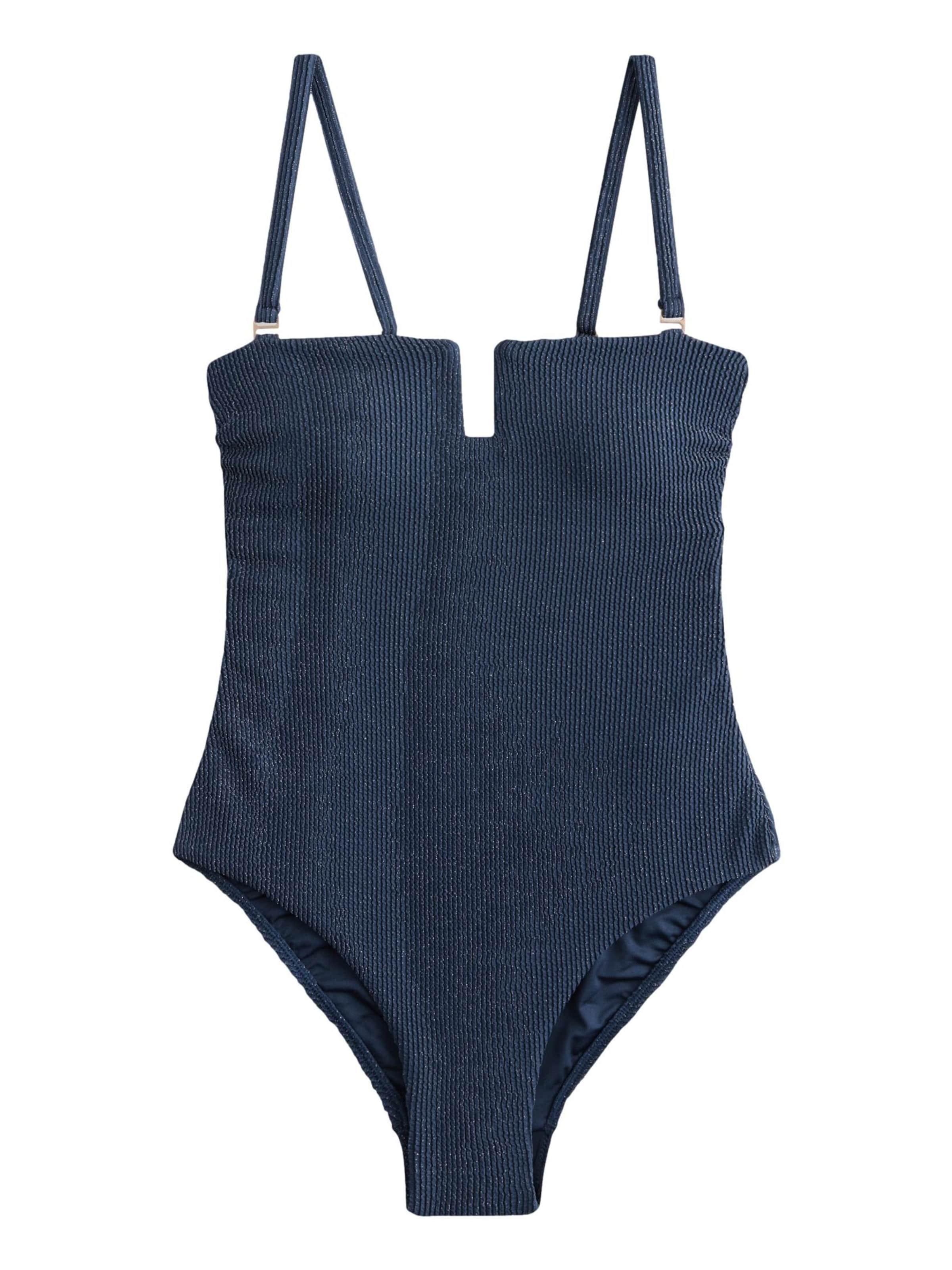 zils Next Bandeau Peldkostīms: no priekšpuses