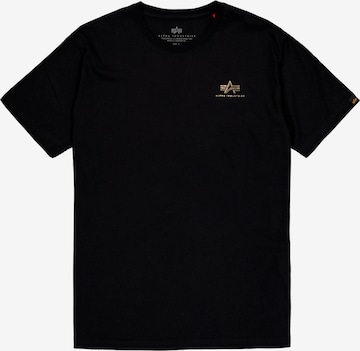 ALPHA INDUSTRIESMajica - crna boja: prednji dio