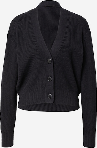 DRYKORN Knit Cardigan 'SIDALY' in Black: front