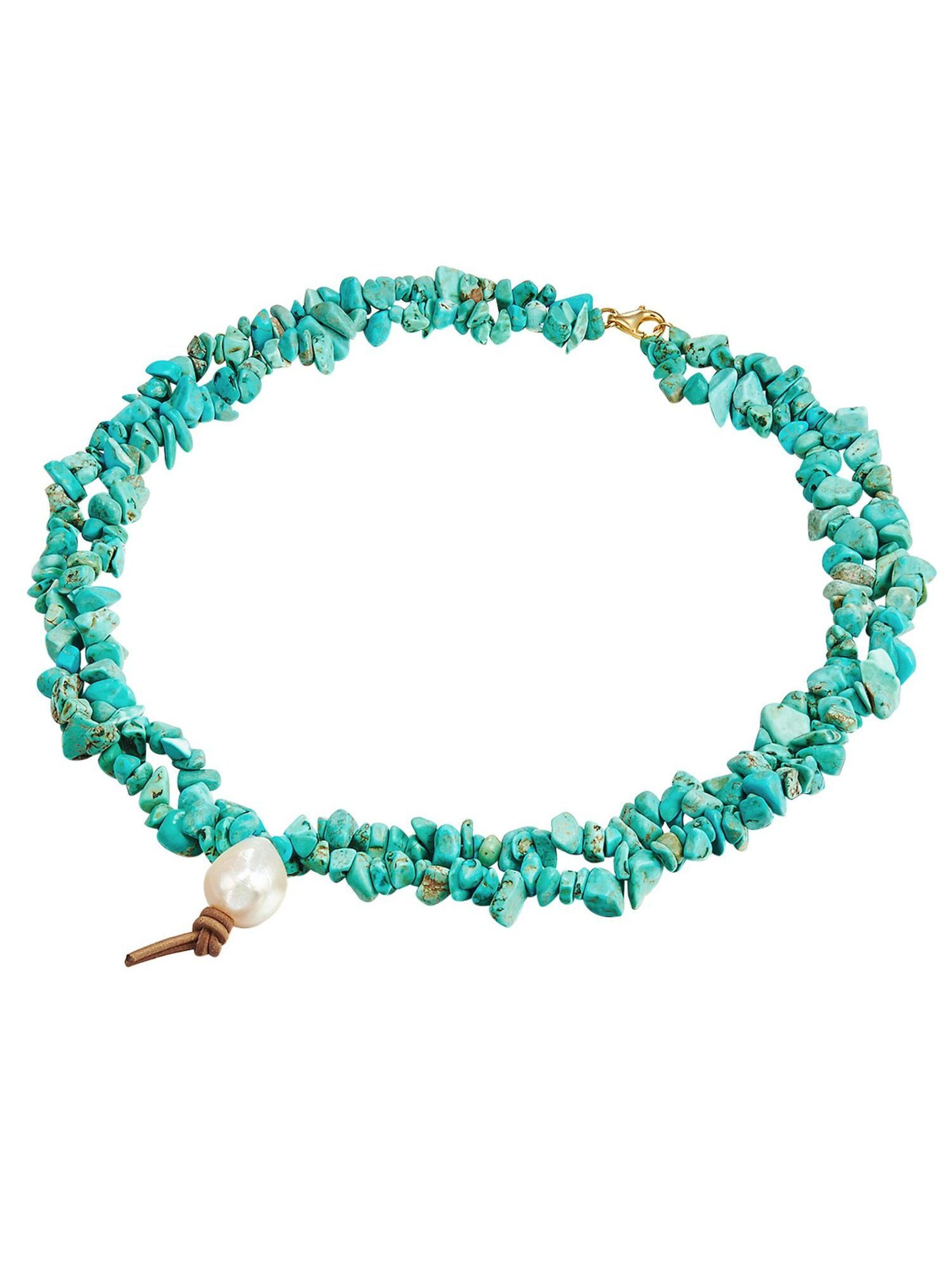 Valero Pearls Ketting in Blauw: voorkant