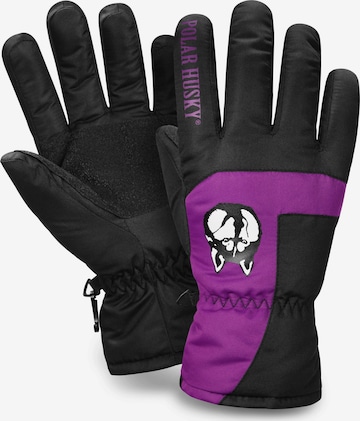 Gants de sport 'Jannu' Polar Husky en violet : devant