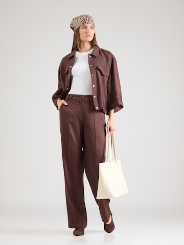 Loosefit Pantalon à plis MORE & MORE en marron