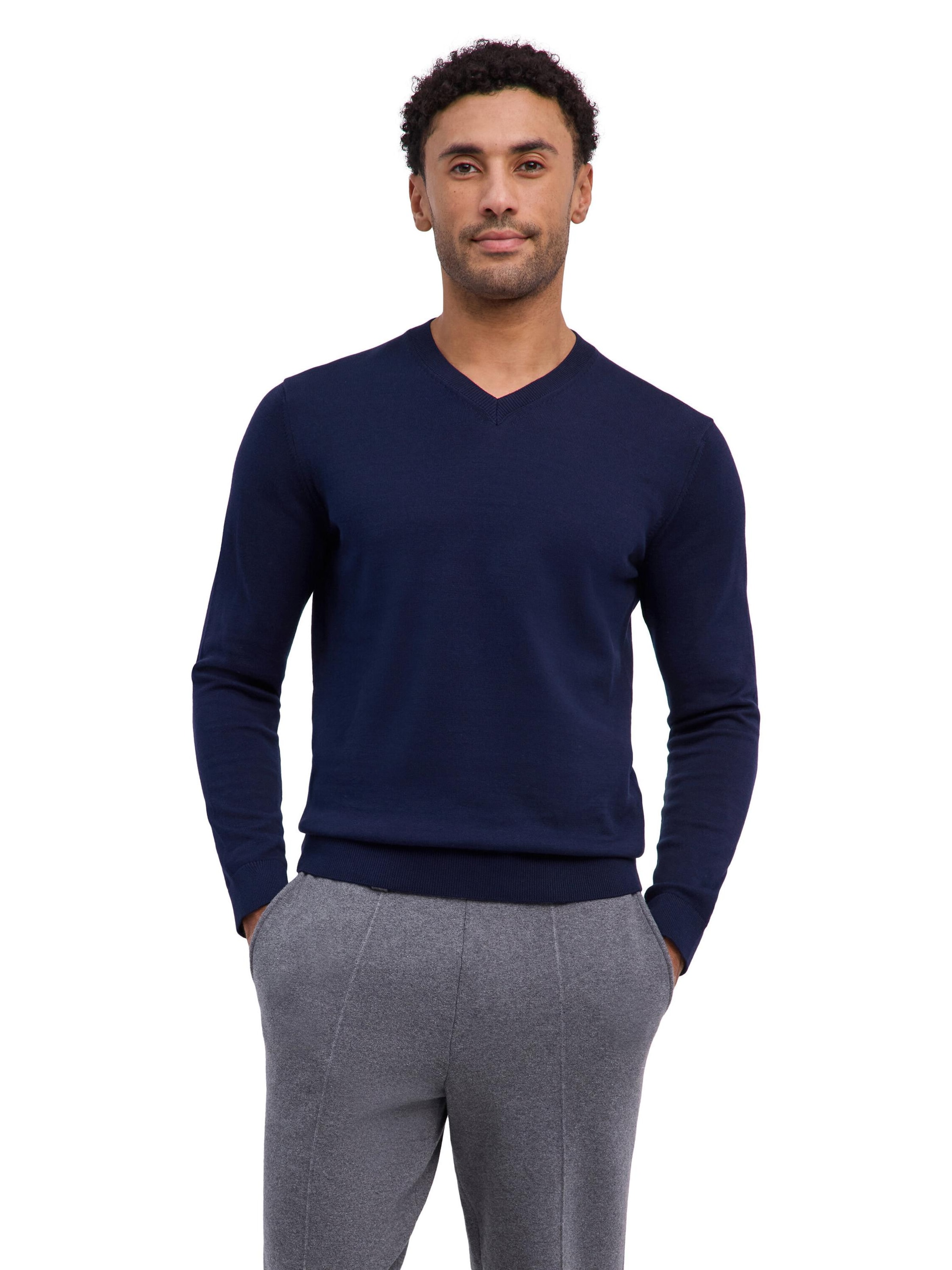 FALKE Pullover 'Pure Cotton'‌‌‌‌‌‌‌‌‌‌ in Blau: Vorderseite