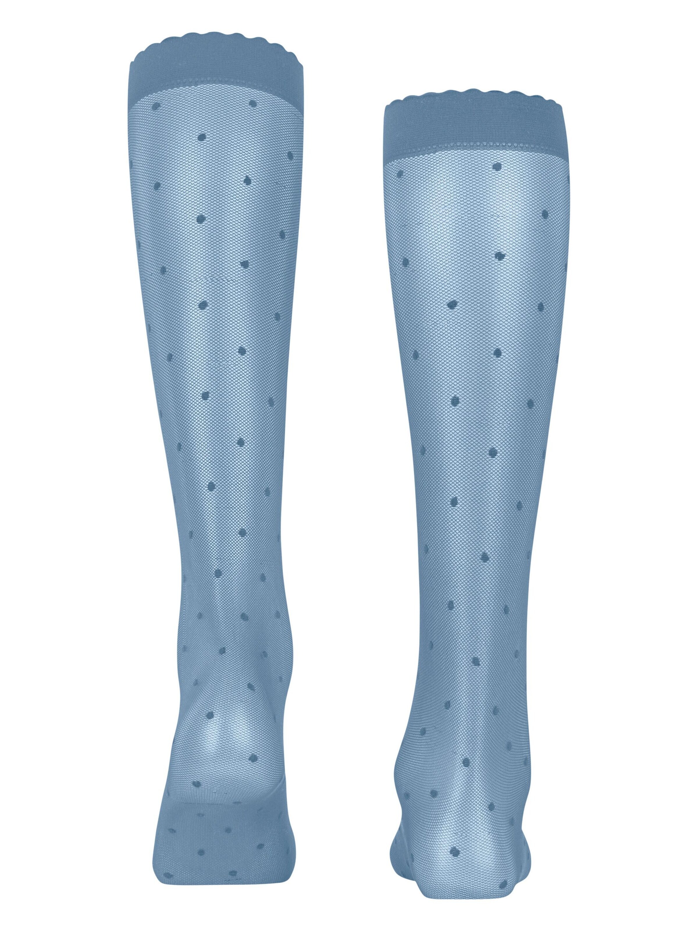 FALKE Over the Knee Socks 'Dot' in Blue