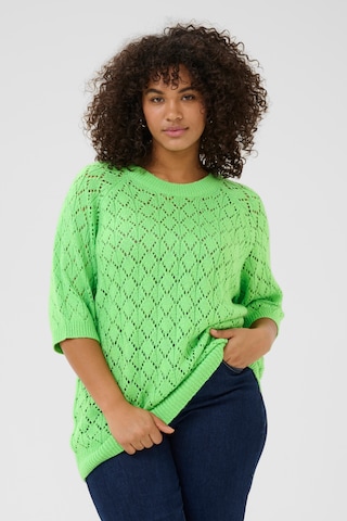 Pull-over 'KCMika' KAFFE CURVE en vert : devant