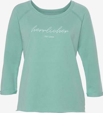 Herrlicher Sweatshirt in Green: front