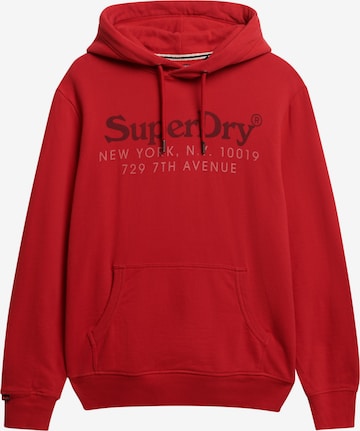 Sweat-shirt Superdry en rouge : devant